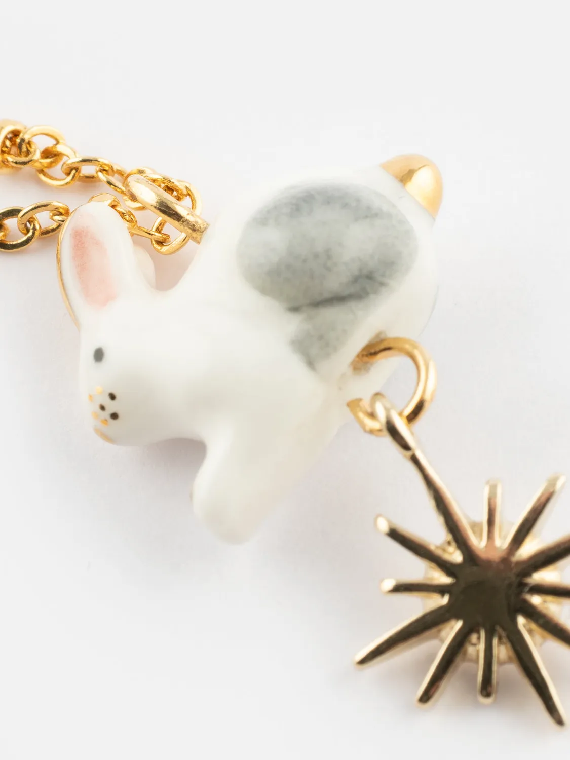 Nach Arctique lièvre polaire collier porcelaine 48 cm