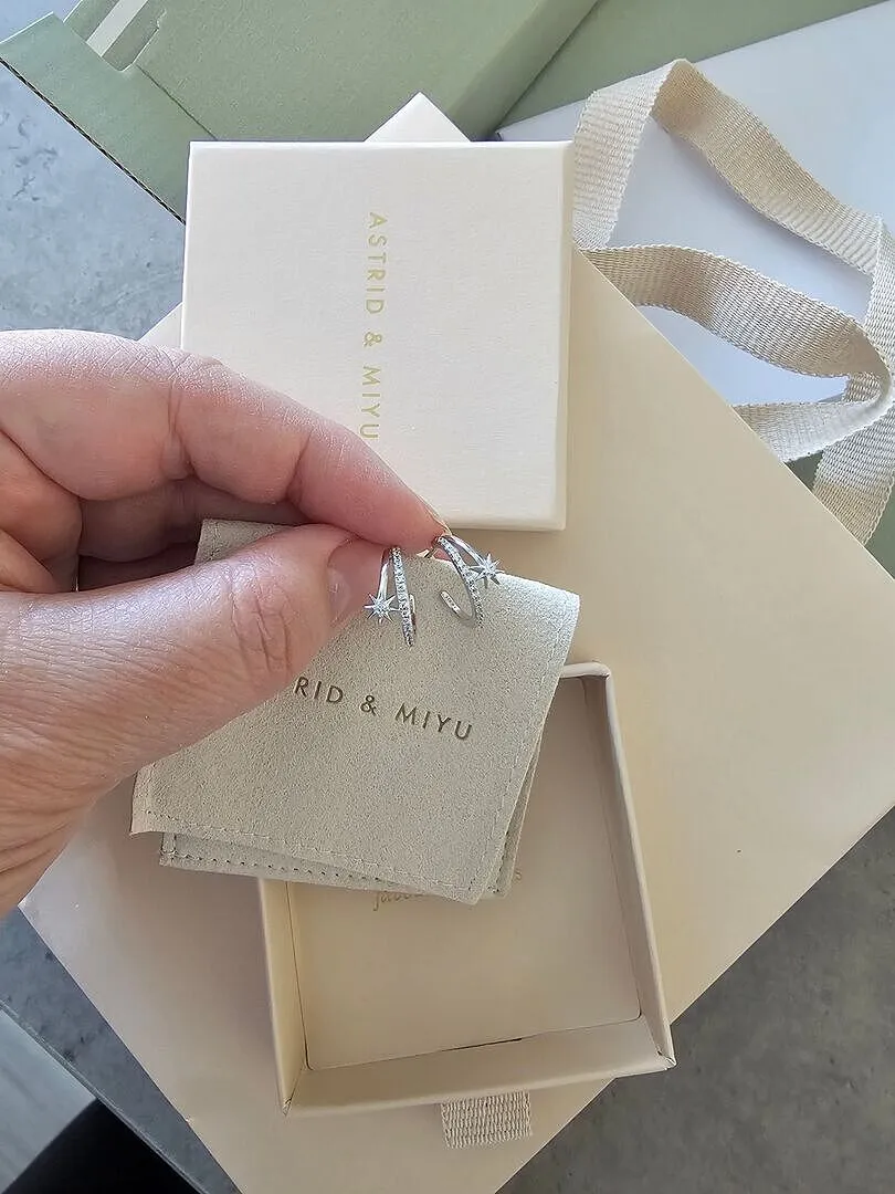 Astrid & Miyu Cosmic Illusion créoles argent strass