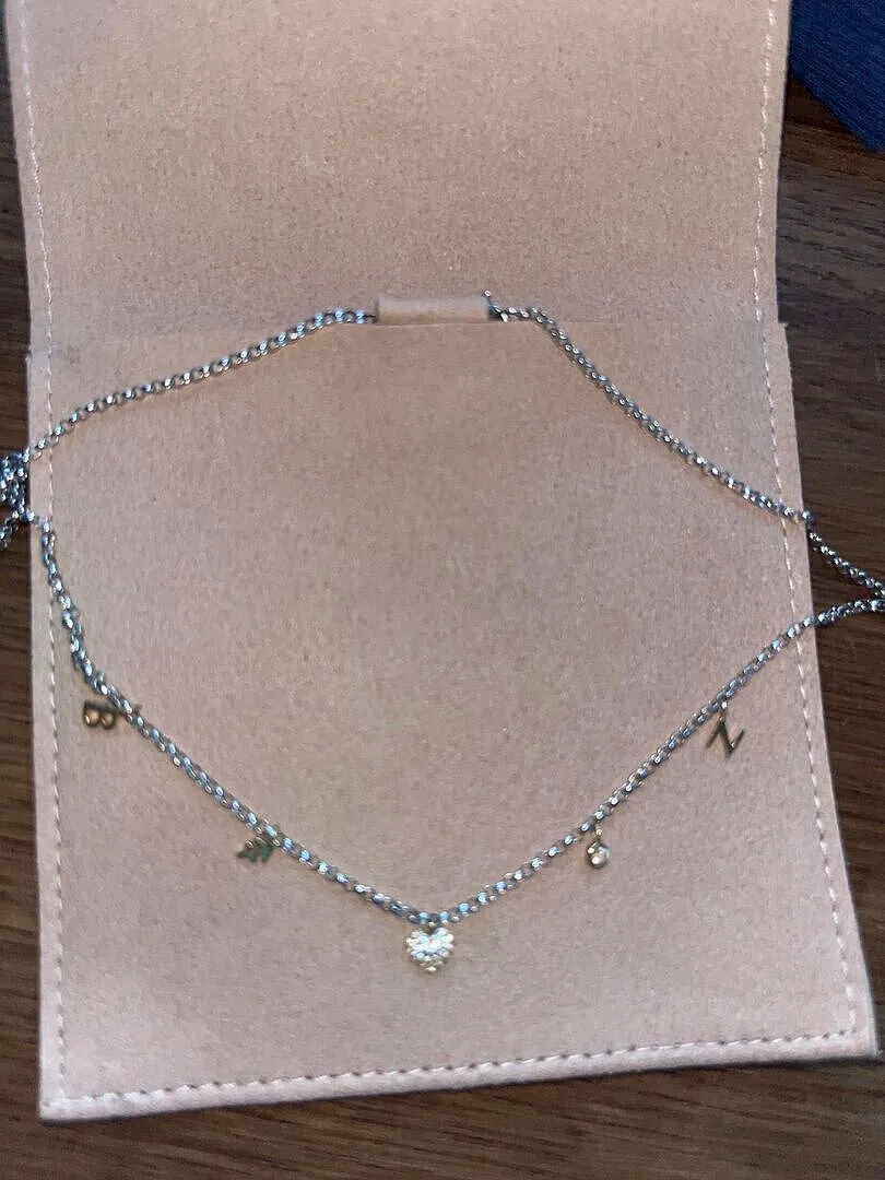 Astrid & Miyu Chelsea Chain collier or blanc massif