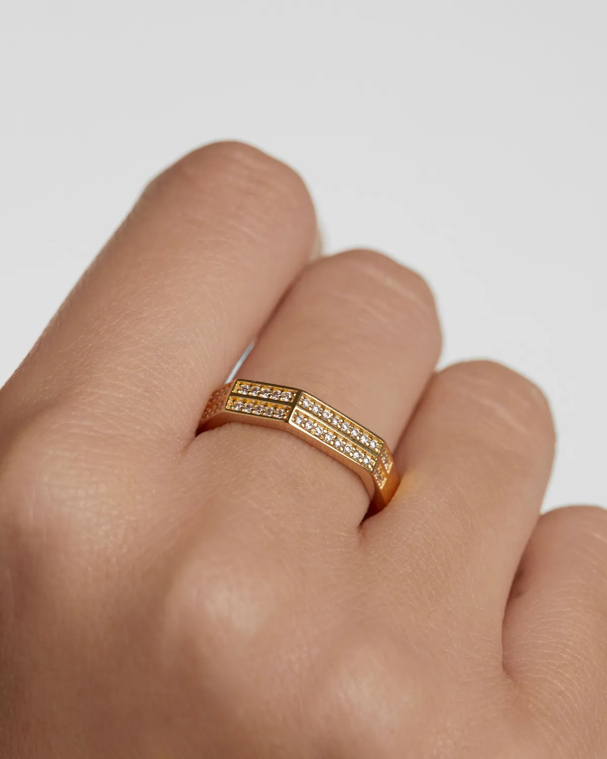 PDPAOLA Olympia bague zirconia blanc taille 12