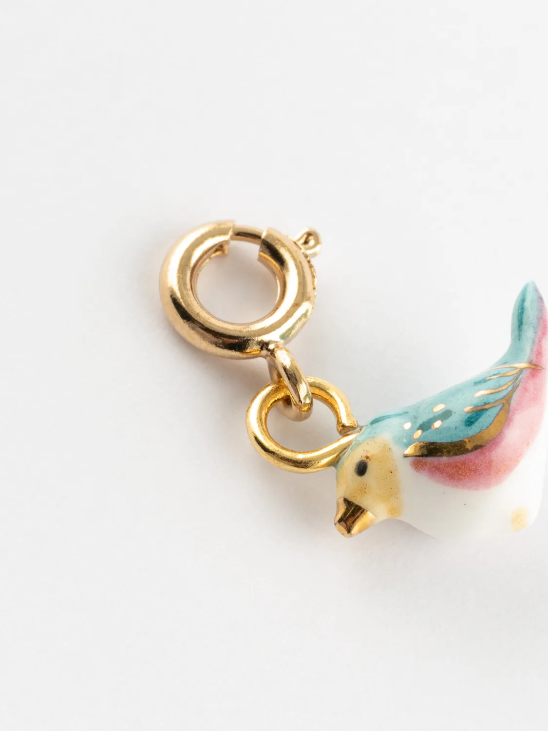 Nach Bijoux oiseau bleu charm's porcelaine 1 cm