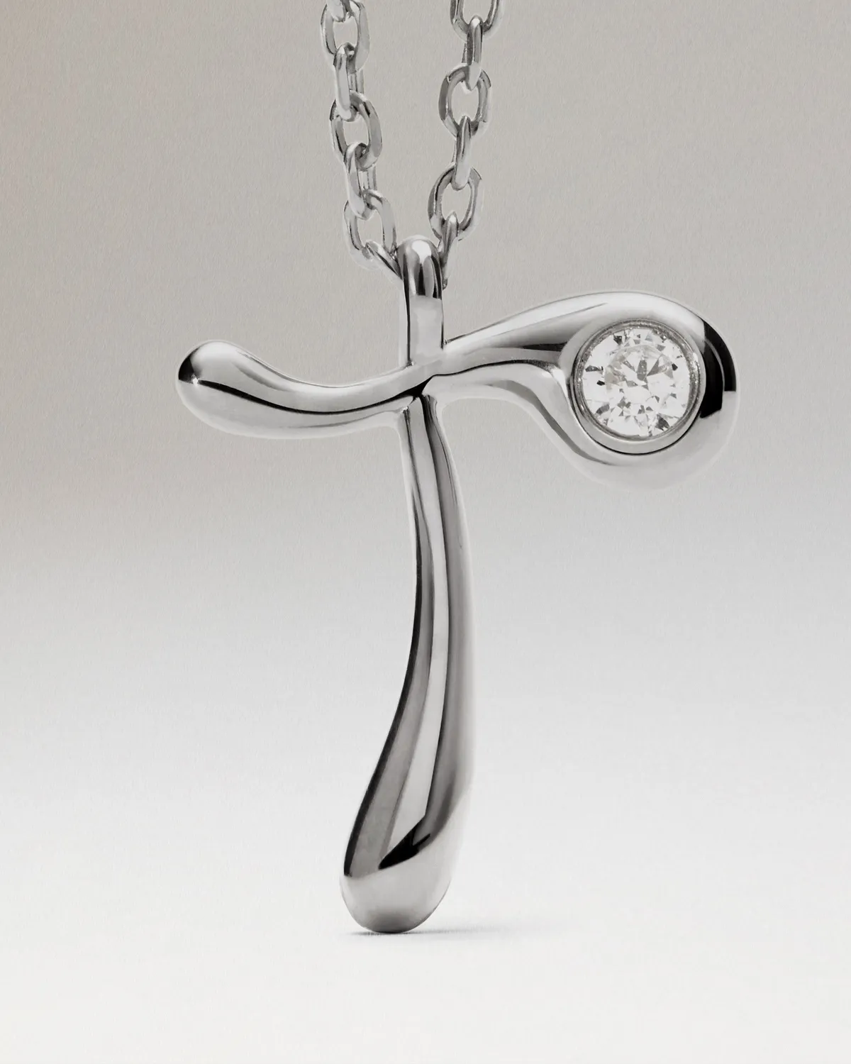 PDPAOLA Initiale T collier pendentif argent 40-50 cm