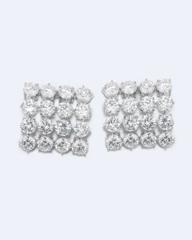 Completedworks Juggernaut boucles d'oreilles zirconium argent