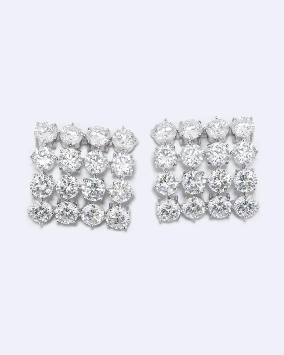 Completedworks Juggernaut boucles d'oreilles zirconium argent