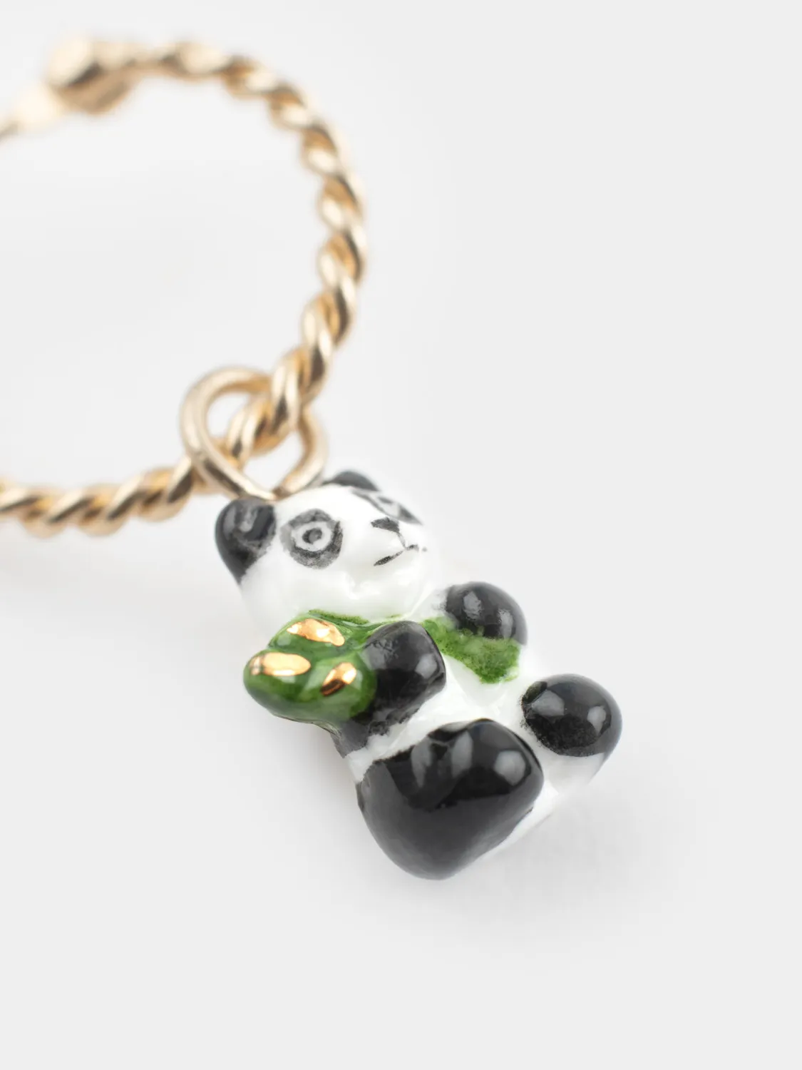 Nach Bijoux mini créole panda boucle d’oreille unité porcelaine