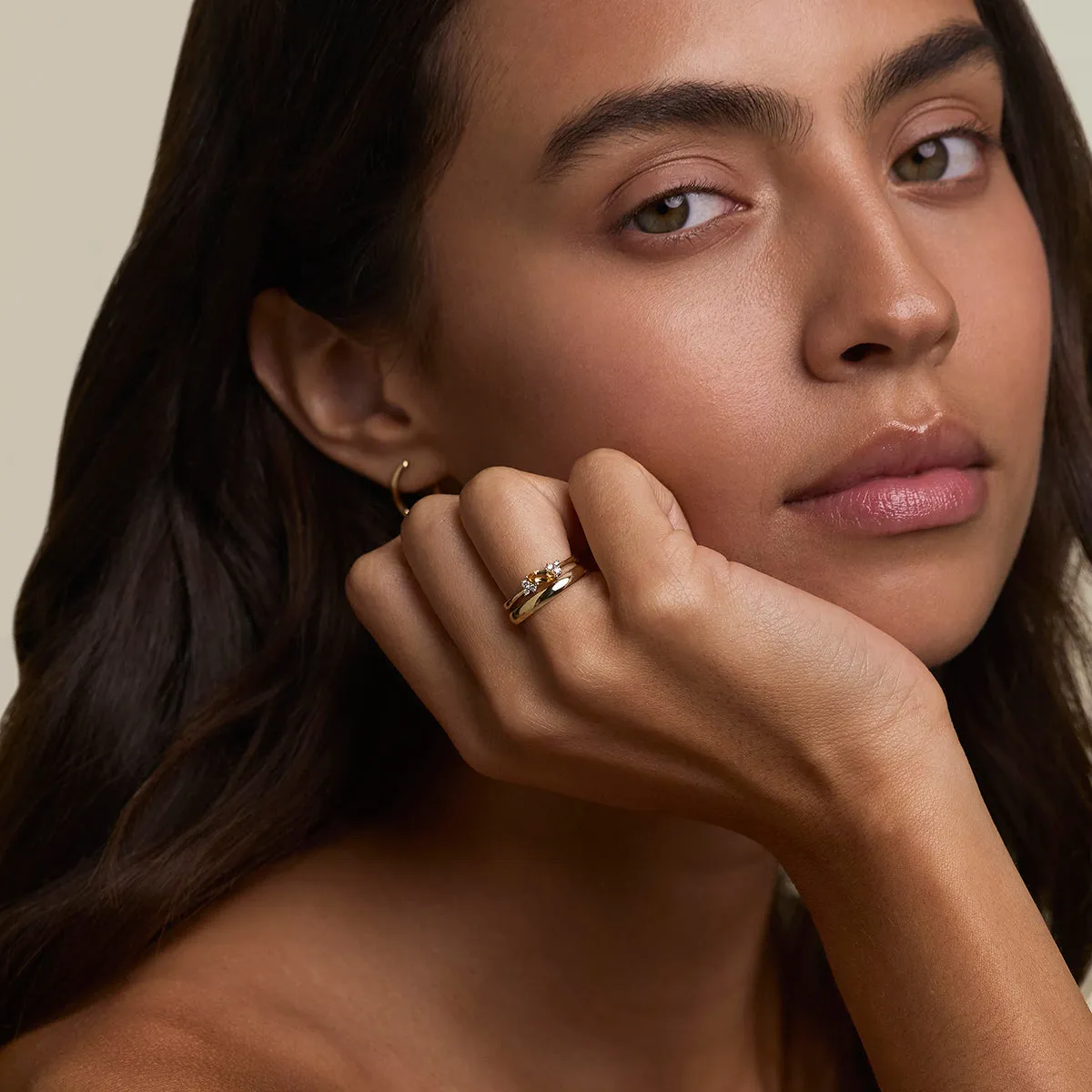 Astrid & Miyu Citrine November bague or massif citrine