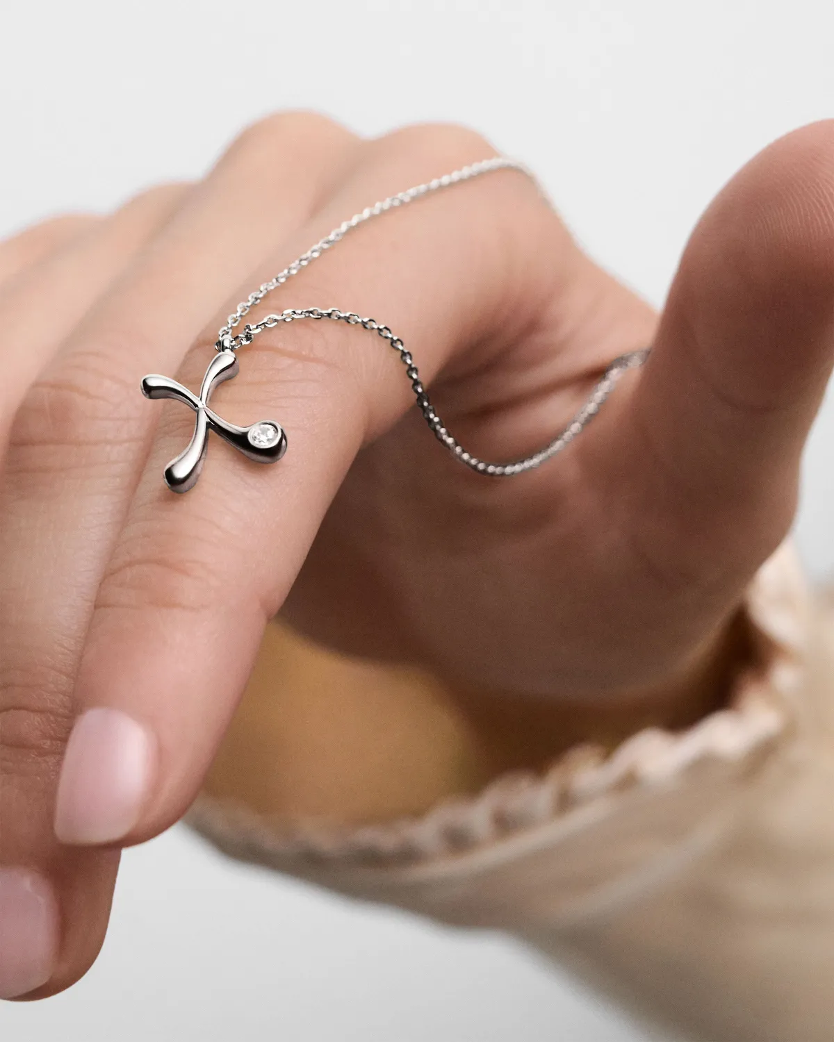 PDPAOLA Initial collier X argent 40-50 cm