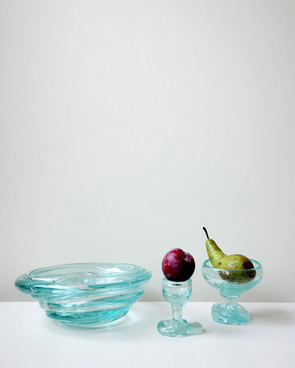 Completedworks Sunday Morning coquetier verre recyclé bleu