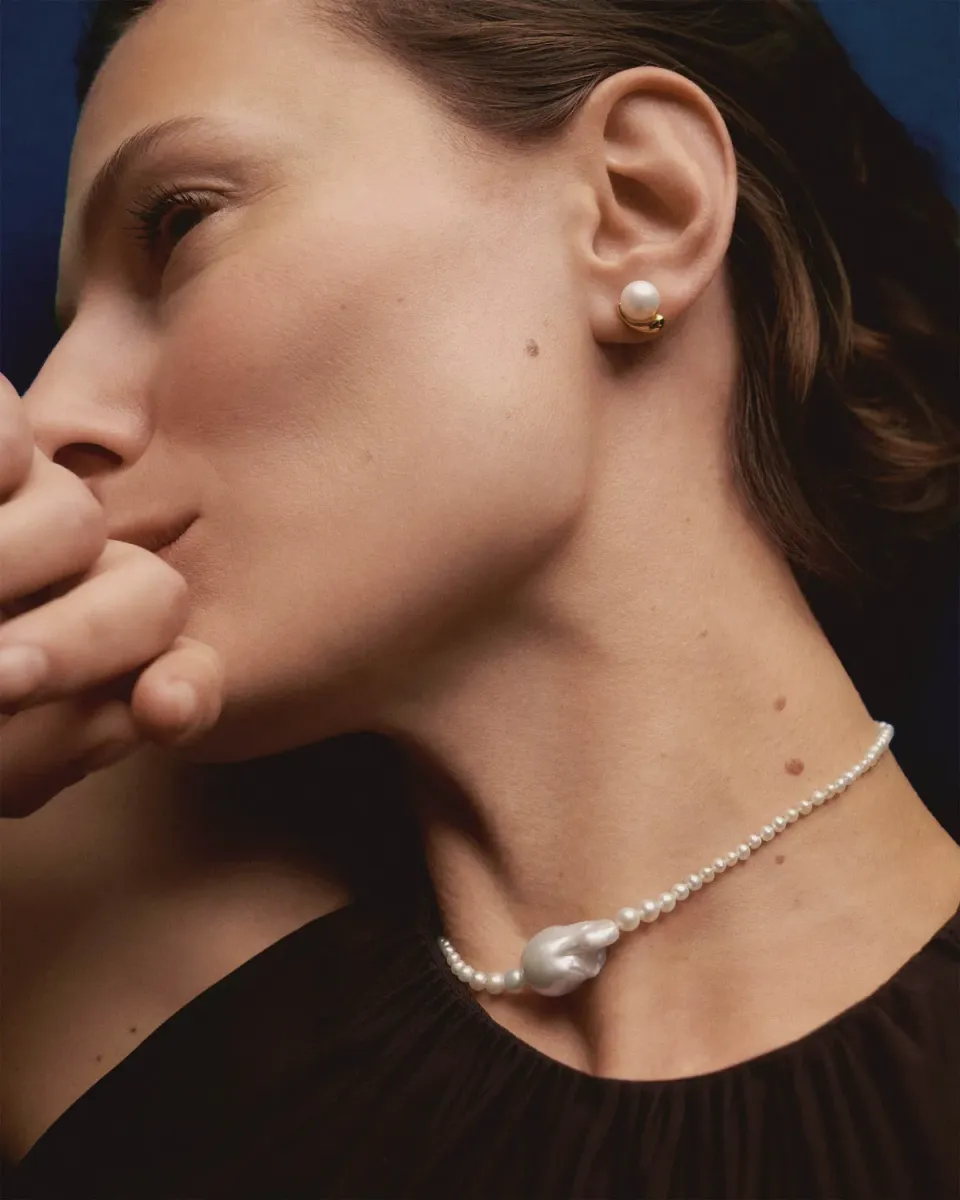 PDPAOLA GRID Perla collier perle doré
