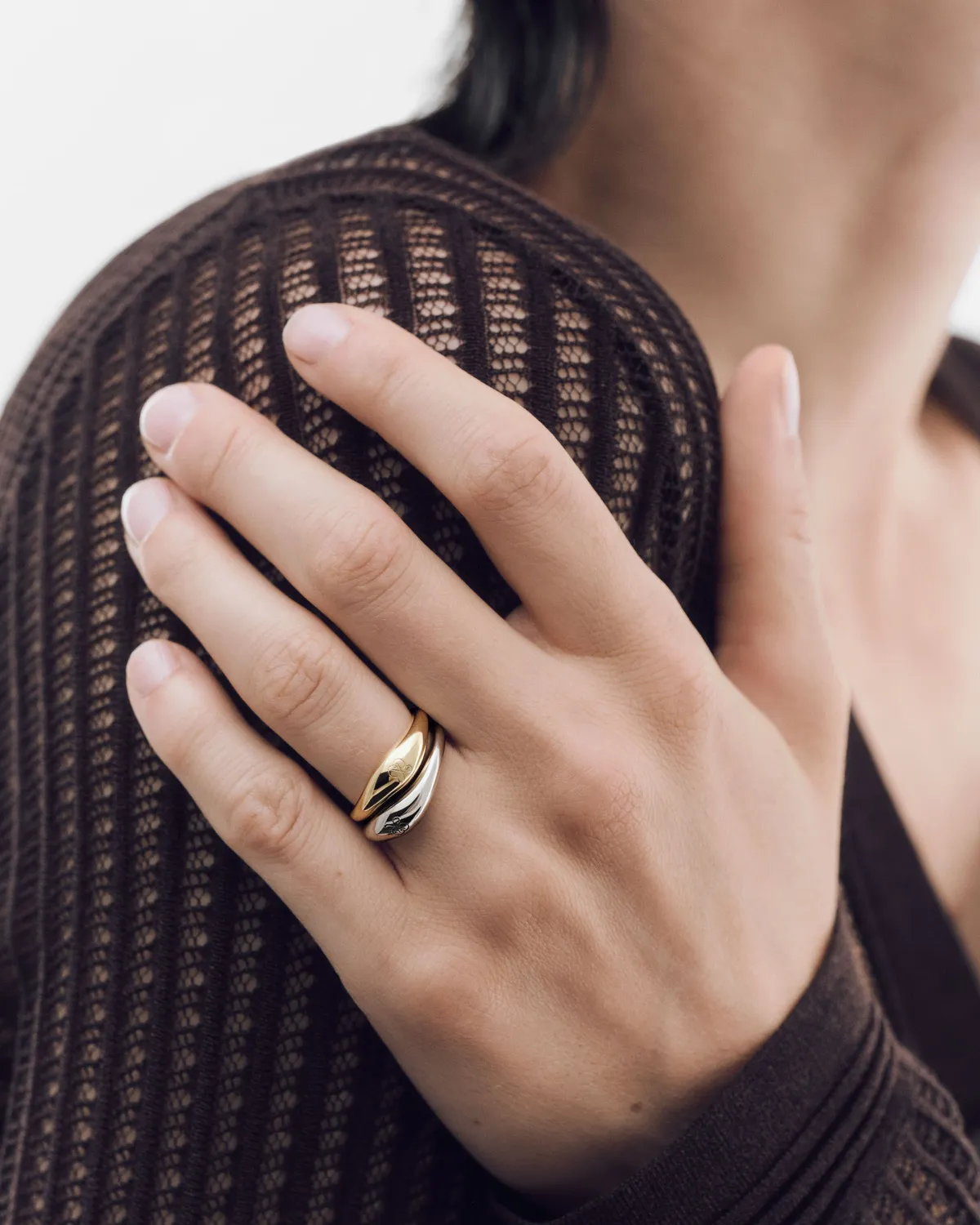 PDPAOLA Onda bague argent vague tailles 8-18