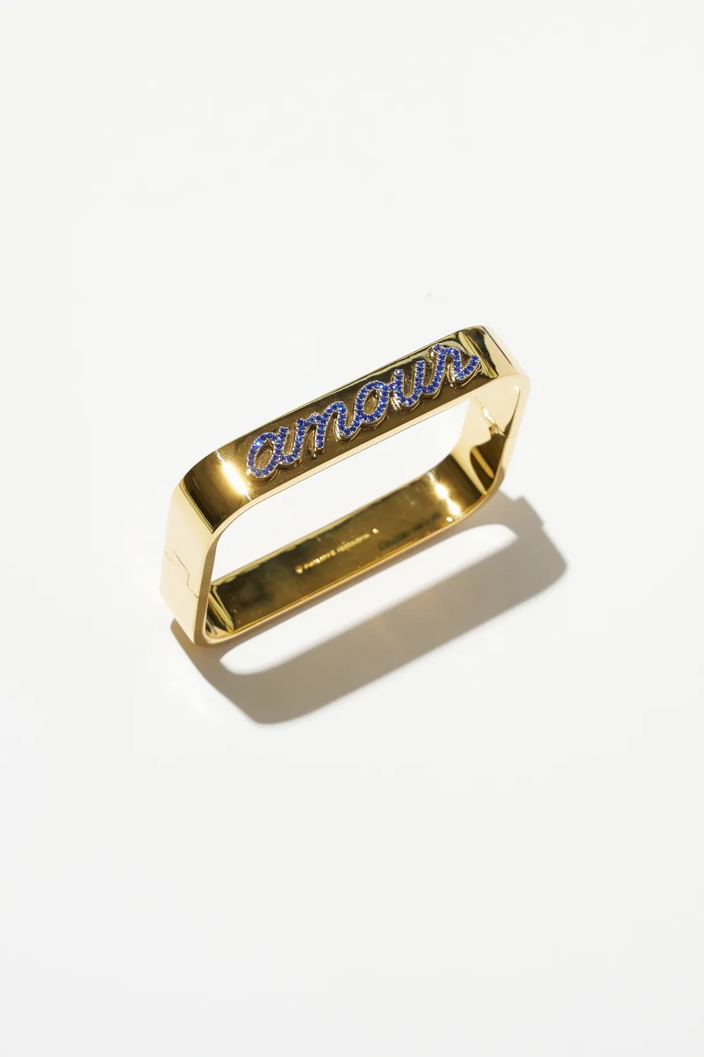 Philippe Ferrandis Amour bracelet jonc coloré doré