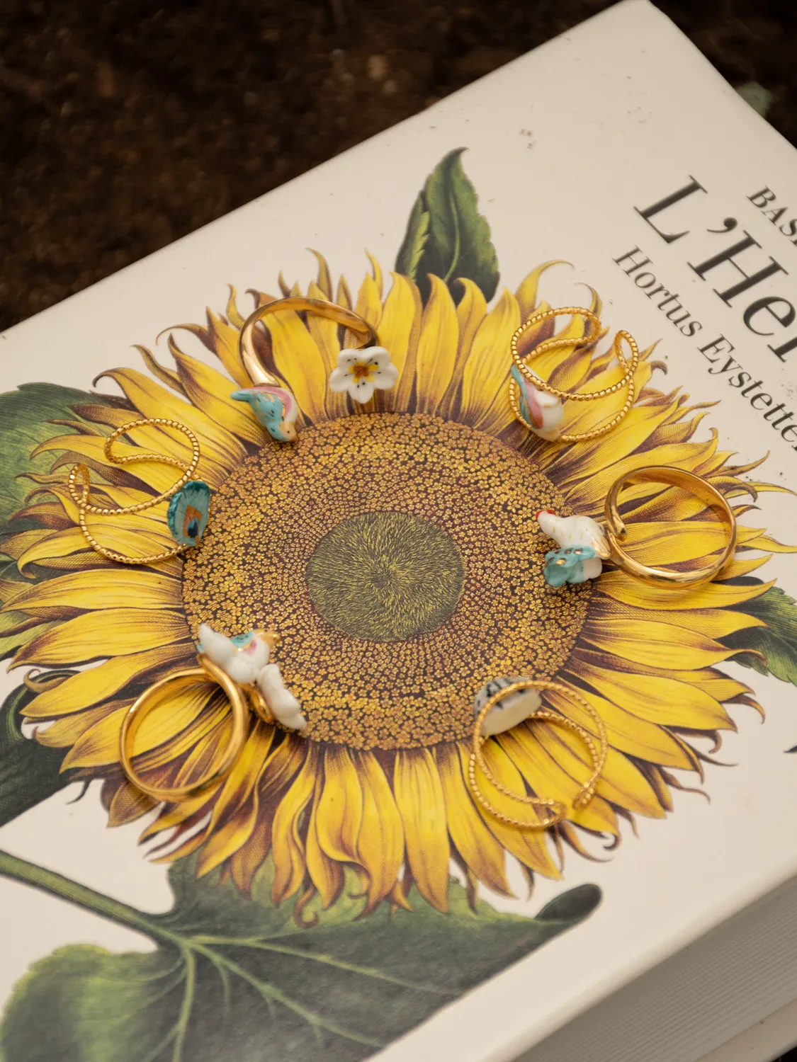 Nach Bijoux FaceToFace bague oiseau bleu ajustable porcelaine