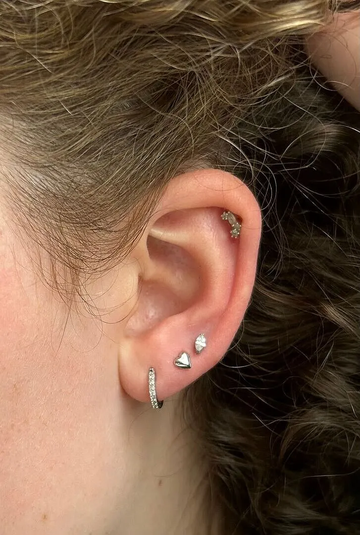 Astrid & Miyu Heart clous d’oreilles cœur argent