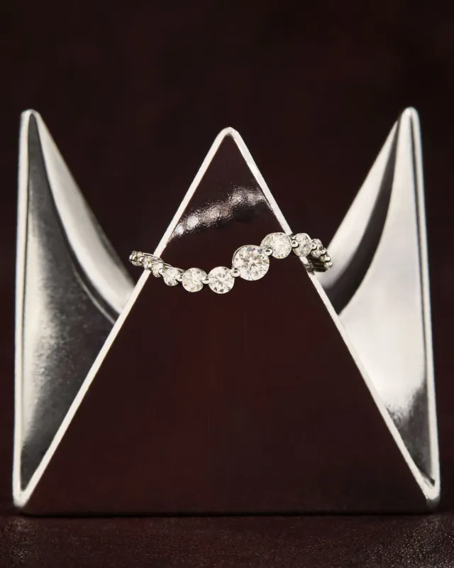 PDPAOLA GRID 2 Venus bague diamants or blanc