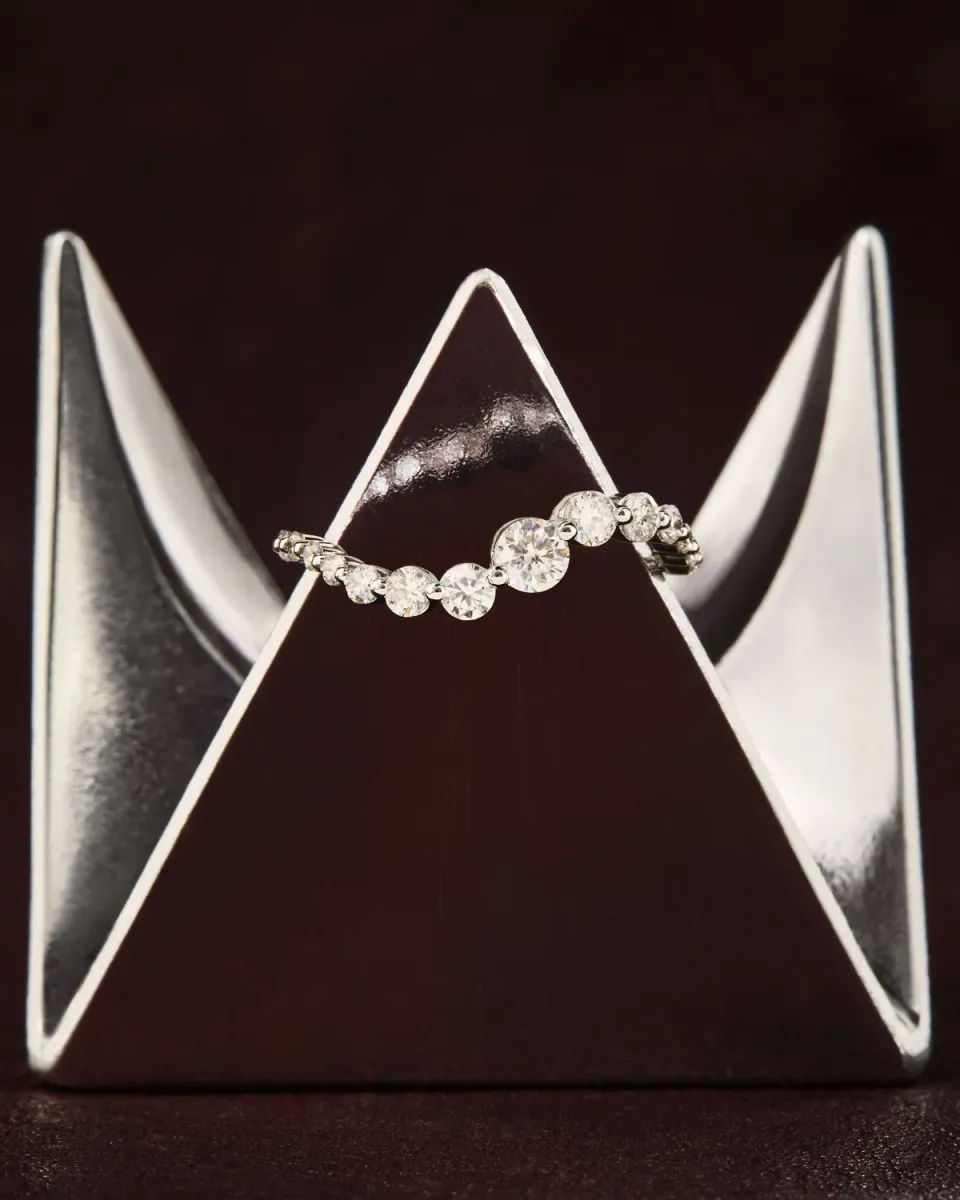 PDPAOLA GRID 2 Venus bague diamants or blanc
