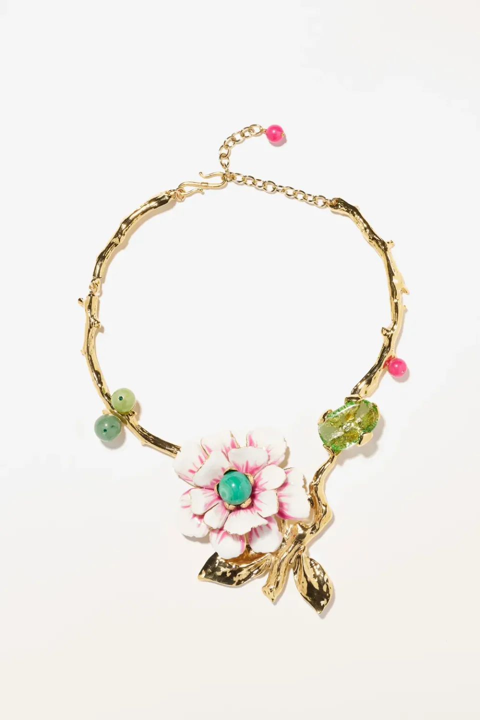 Philippe Ferrandis Grace large flower collier fleur doré