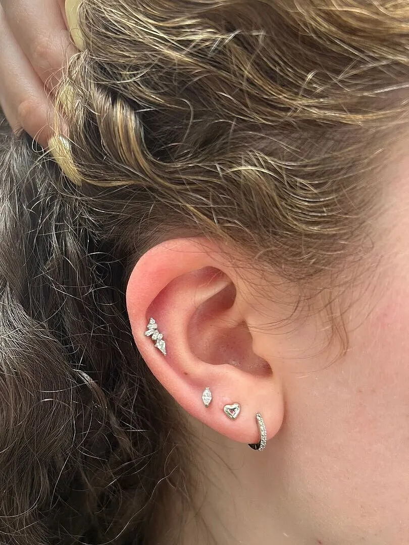 Astrid & Miyu Heart clous d’oreilles cœur argent