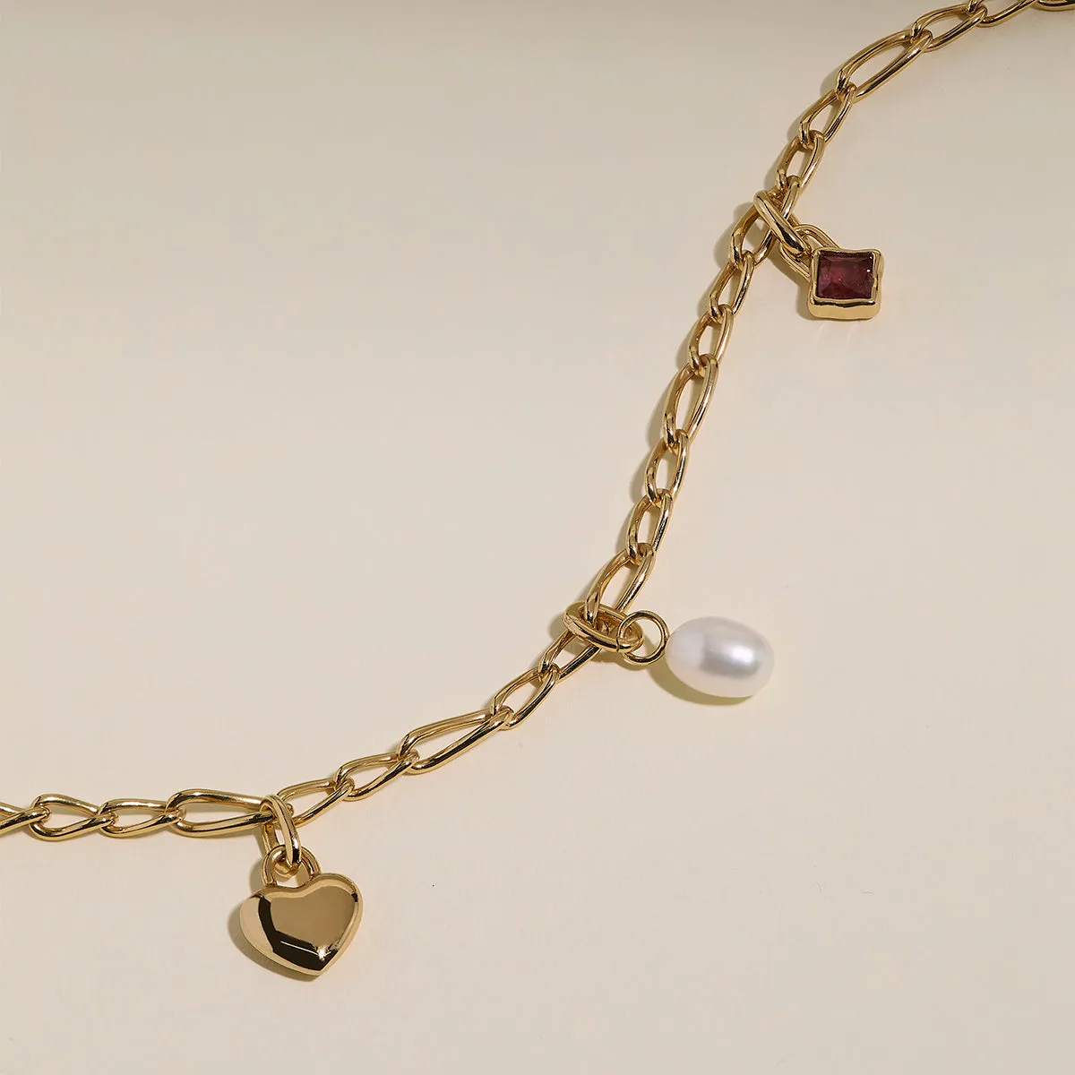 Astrid & Miyu Infinite Slim Chain bracelet or 16,5 cm