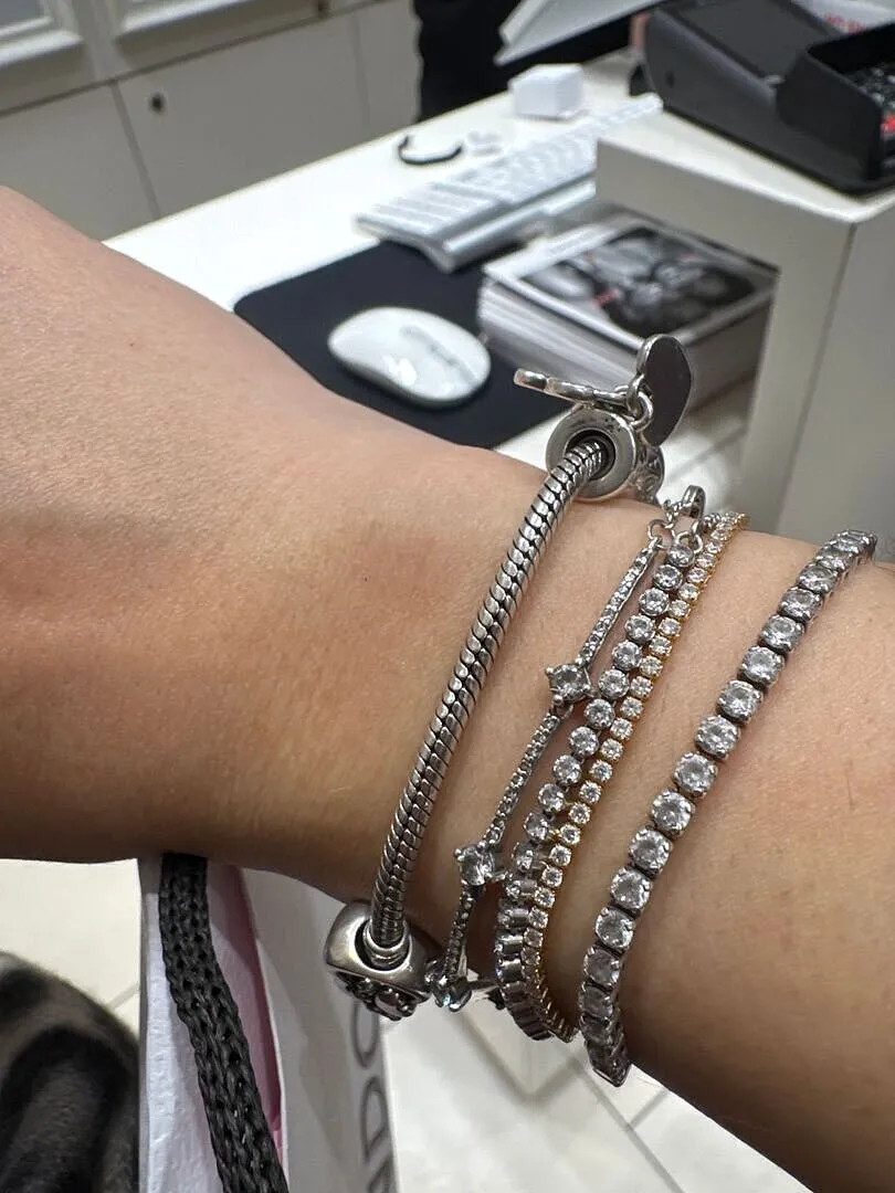 Astrid & Miyu Tennis Chain bracelet doré éclat soirée