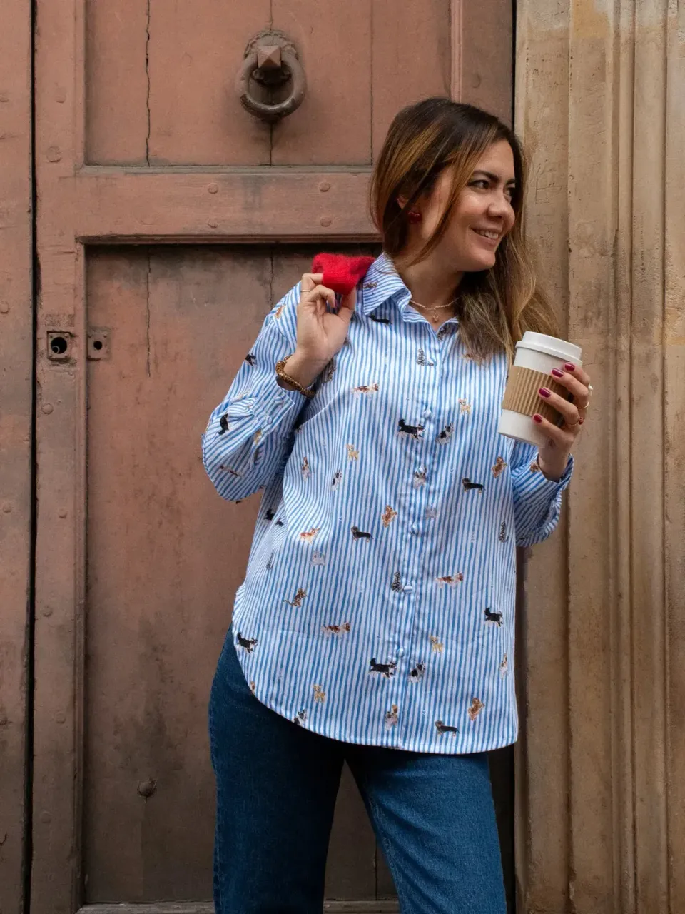 Nach Bijoux Comme Chiens et Chats chemise oversize rayée S/M