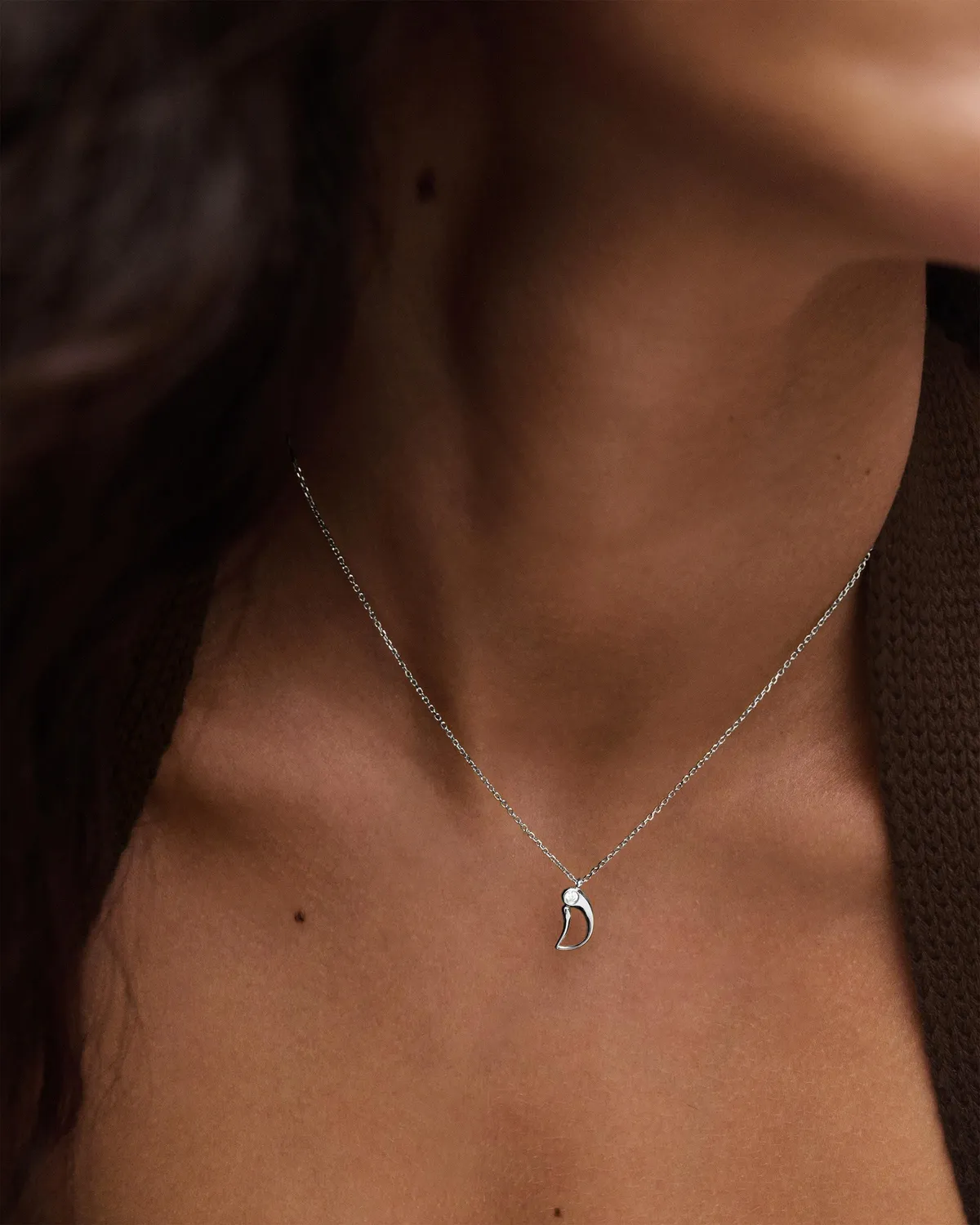 PDPAOLA Initial D collier argent 40-50 cm