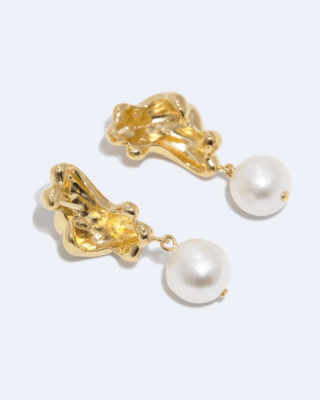 Completedworks Something Borrowed Boucles perle vermeil or