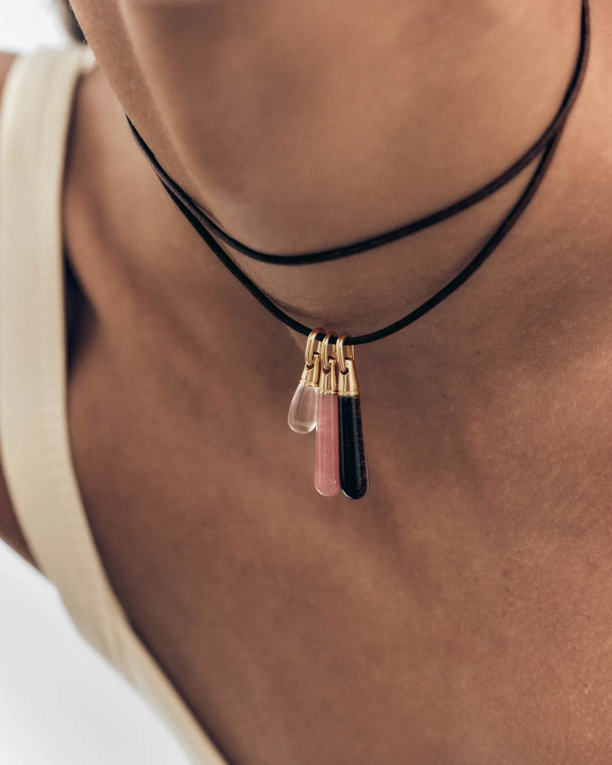 PDPAOLA Rhodochrosite Large Drop pendentif goutte rose