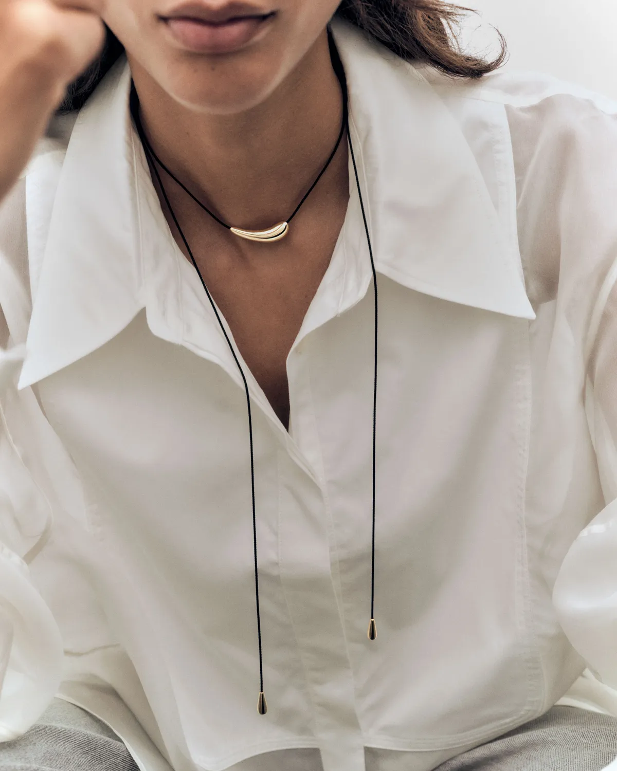 PDPAOLA Orbit collier cordon doré 120 cm