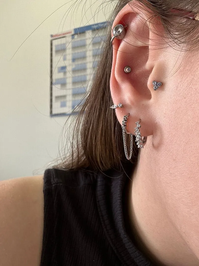 Astrid & Miyu Celestial Crystal créoles 11,5 mm argent cristal