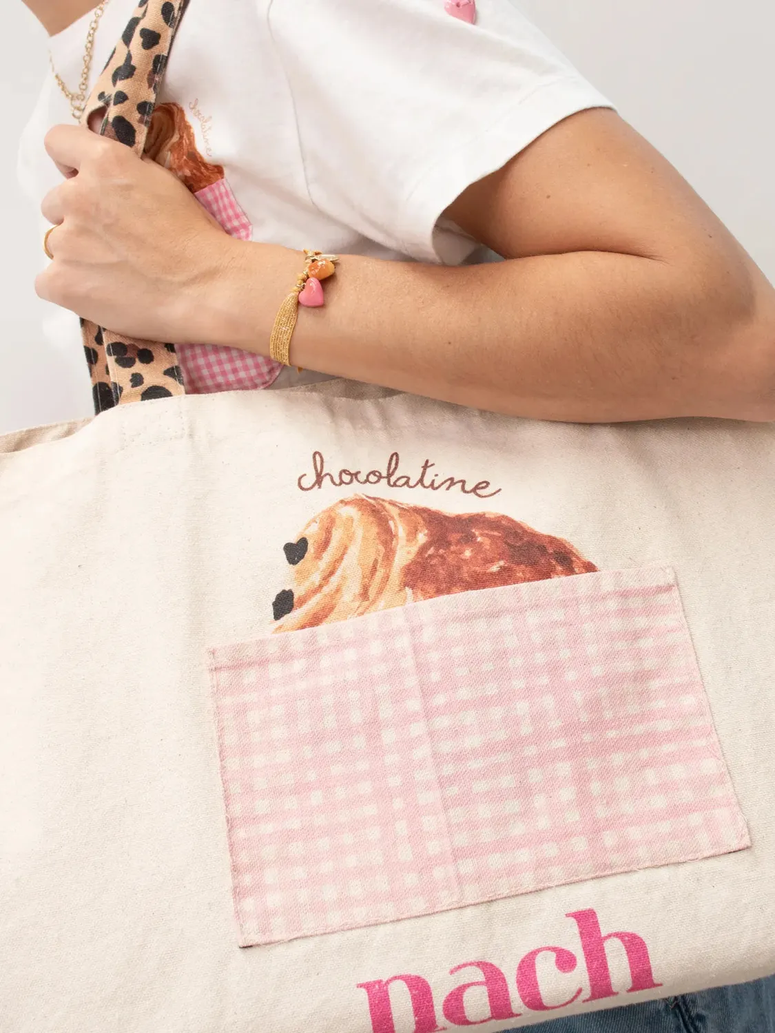 Nach chocolatine tote bag sac 34x48 cm