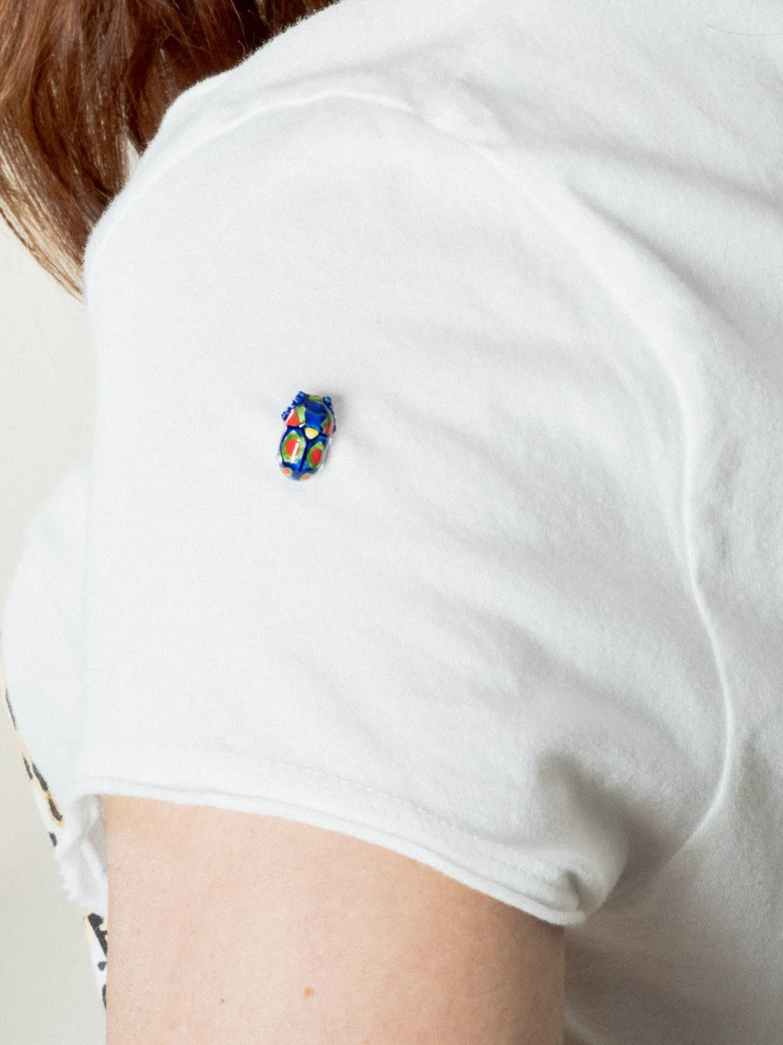 Nach Bijoux Victor t-shirt guépard assis blanc S M L XL