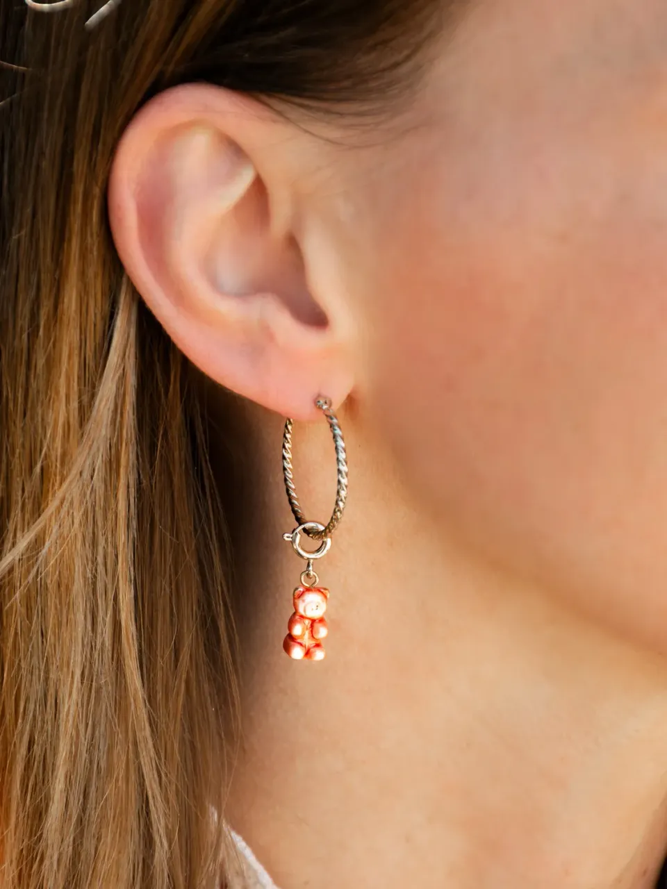 Nach Bijoux Mix and Match créoles torsadées boucle dorée