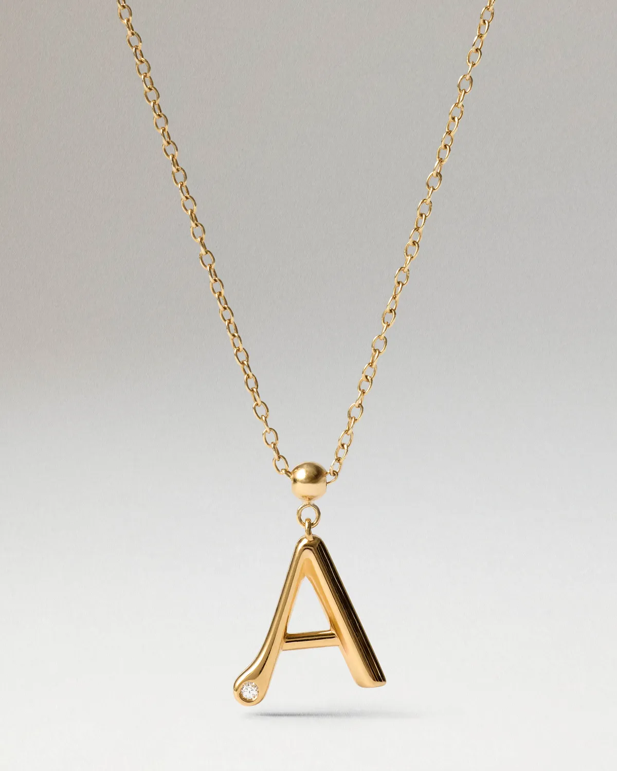 PDPAOLA Charms Initial A breloque zircone dorée