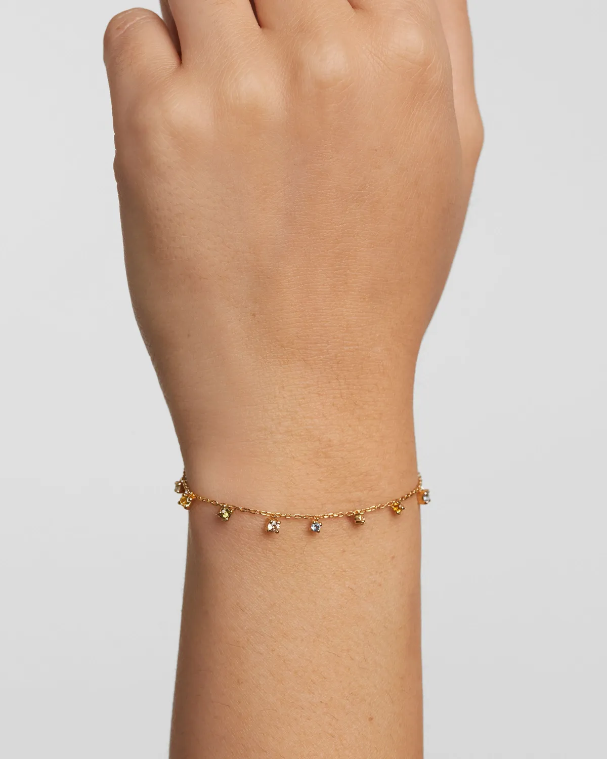 PDPAOLA Rainbow Salsa bracelet argent multicolore