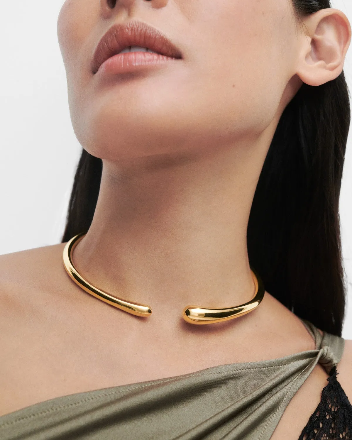 PDPAOLA Orbit collier ras de cou doré 6 mm rigide