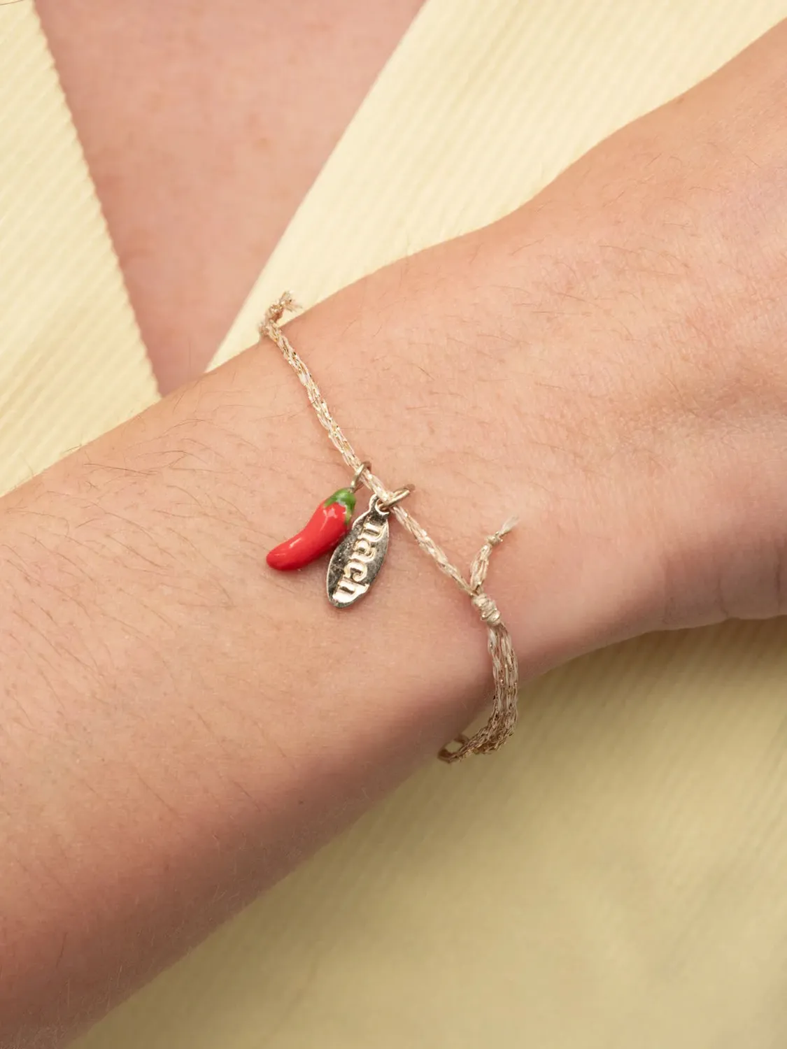Nach Bijoux Lucky You bracelet piment cordon porcelaine