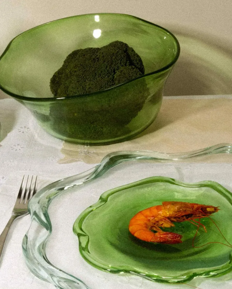 Completedworks The Fruit Bowl coupe verre vert feuille