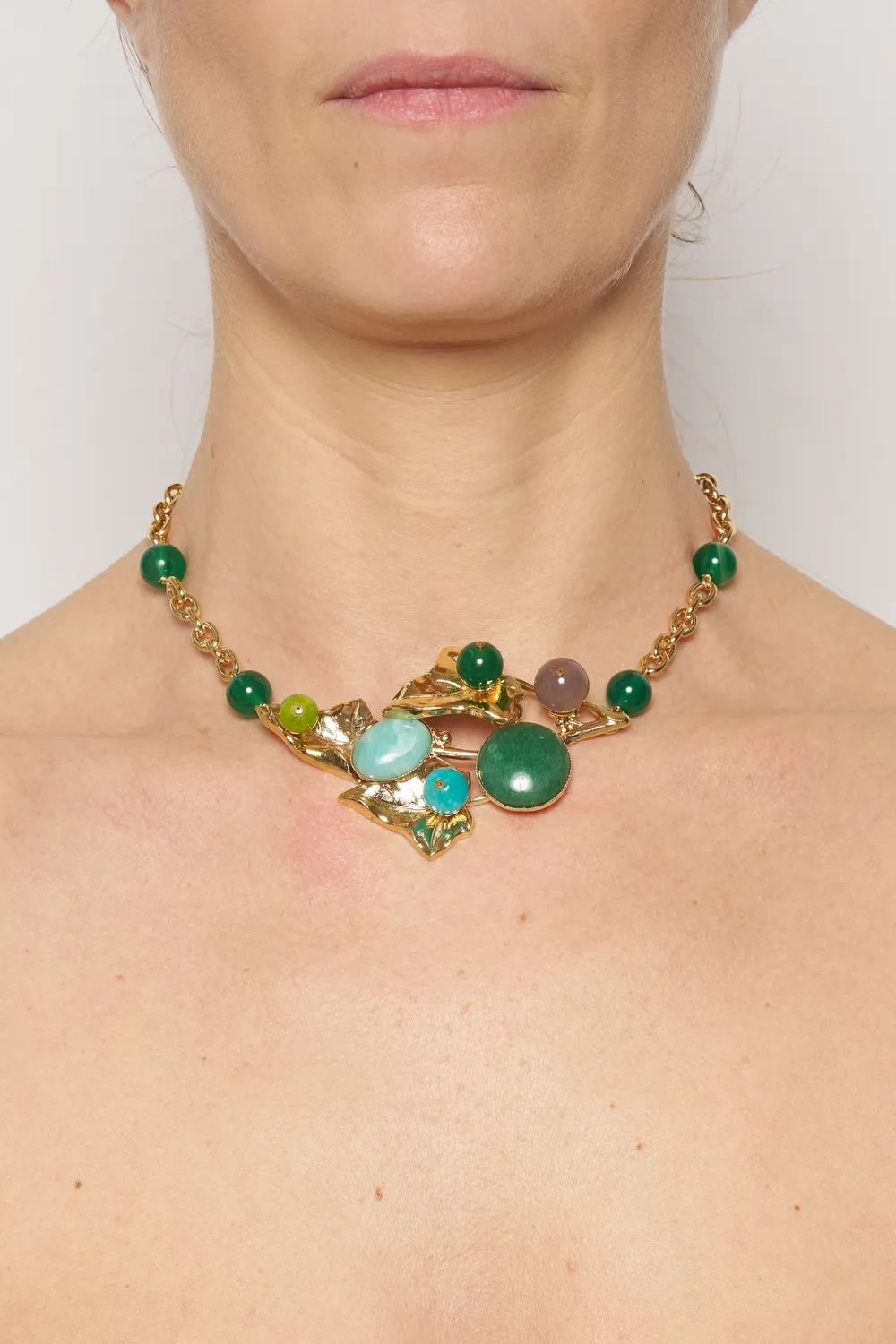 Philippe Ferrandis Eclosion collier rond doré