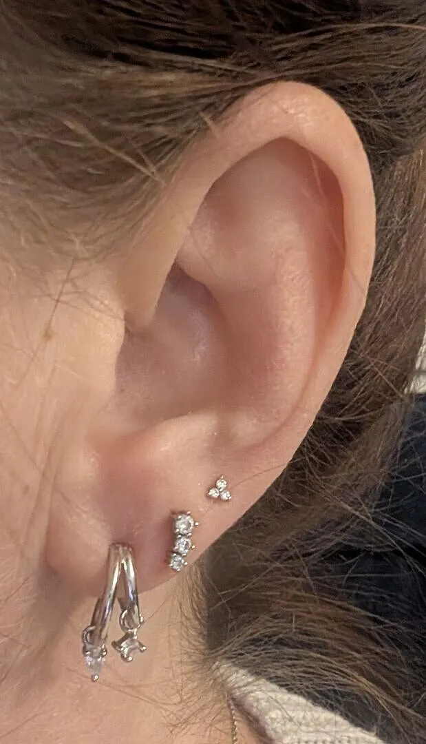Astrid & Miyu Celestial créoles argent cristal