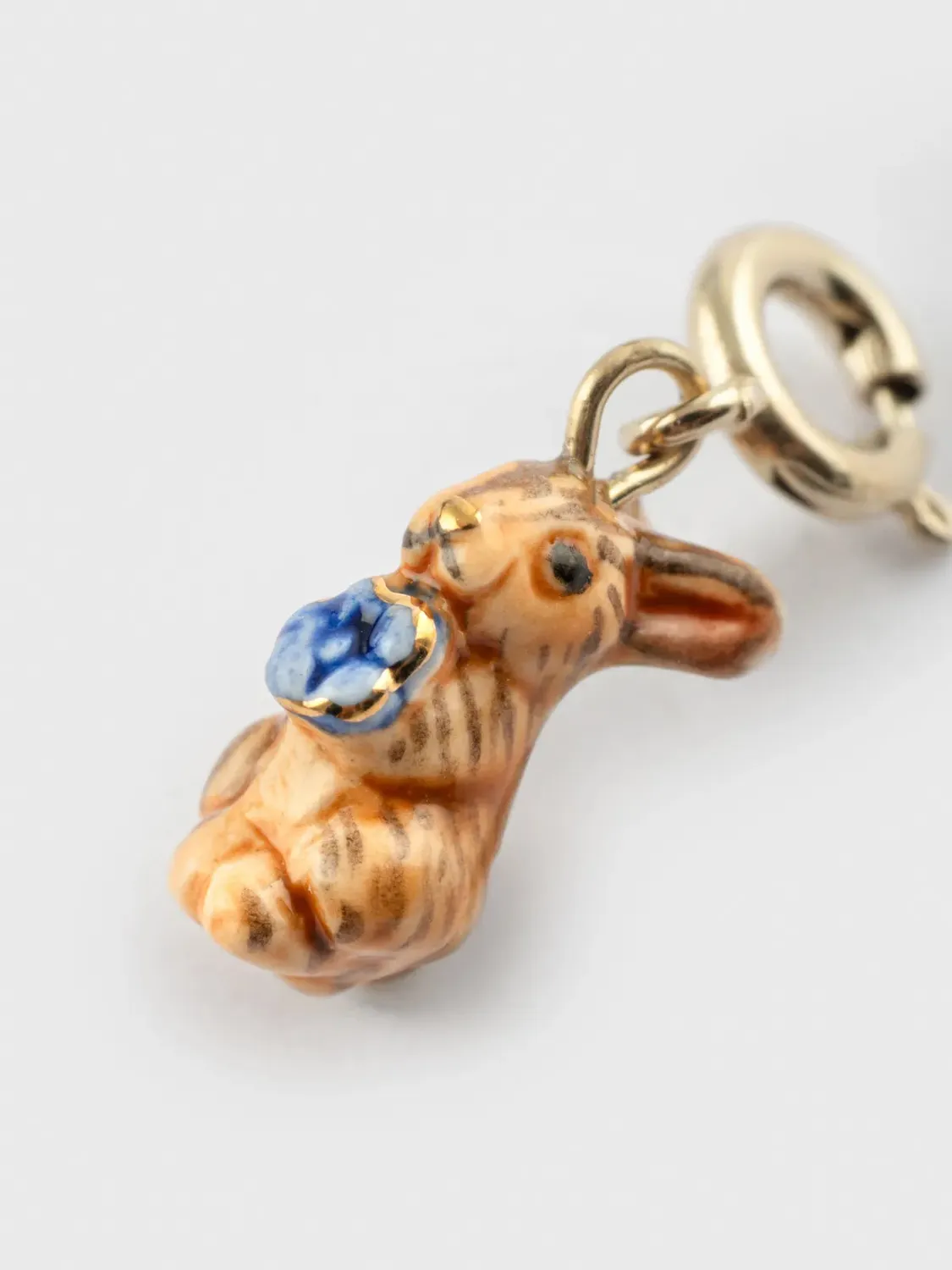 Nach Mix & Match Charms lapin breloque marron 1 cm