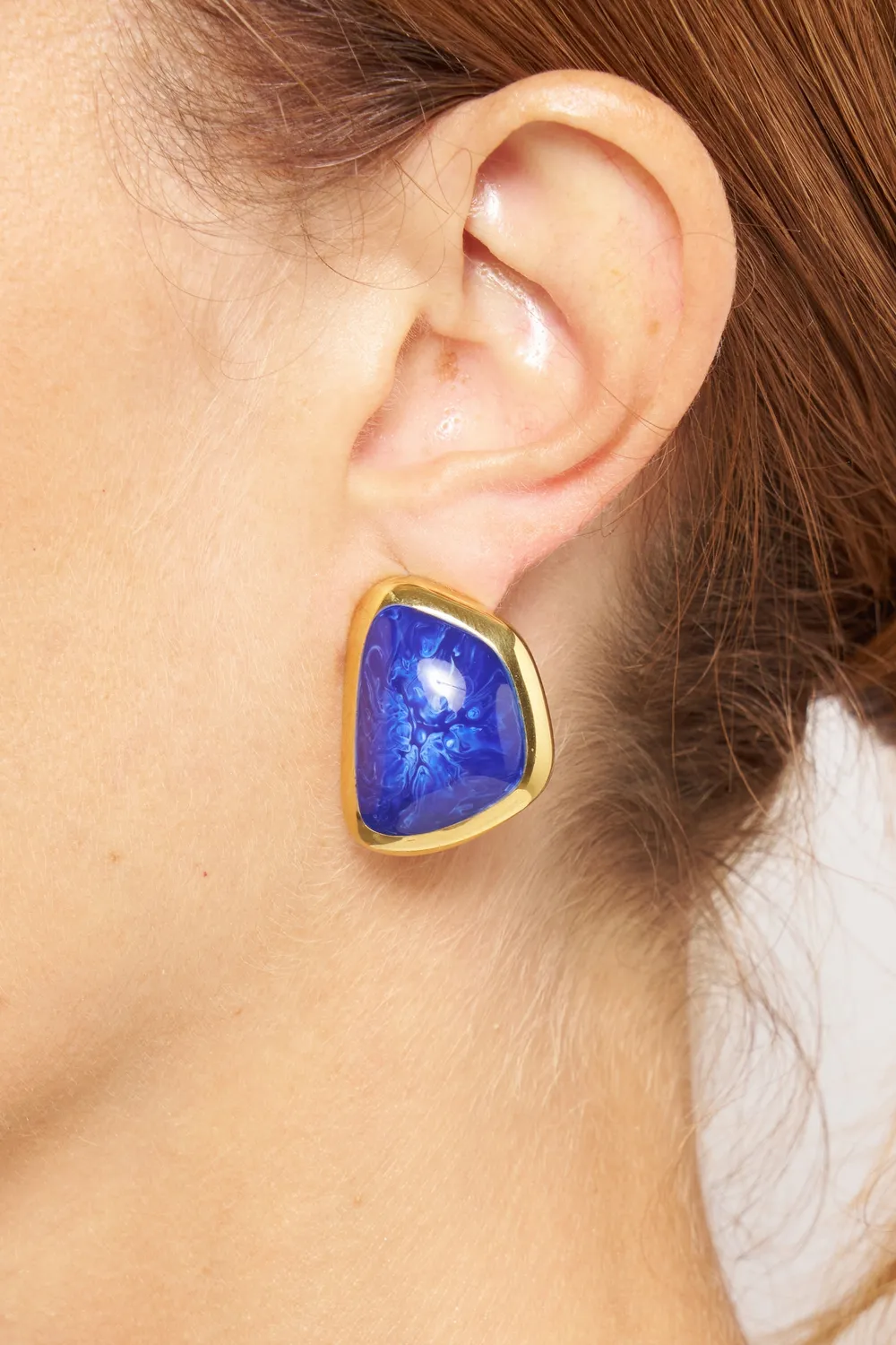 Philippe Ferrandis Riviera puces boucles d’oreilles doré éclat