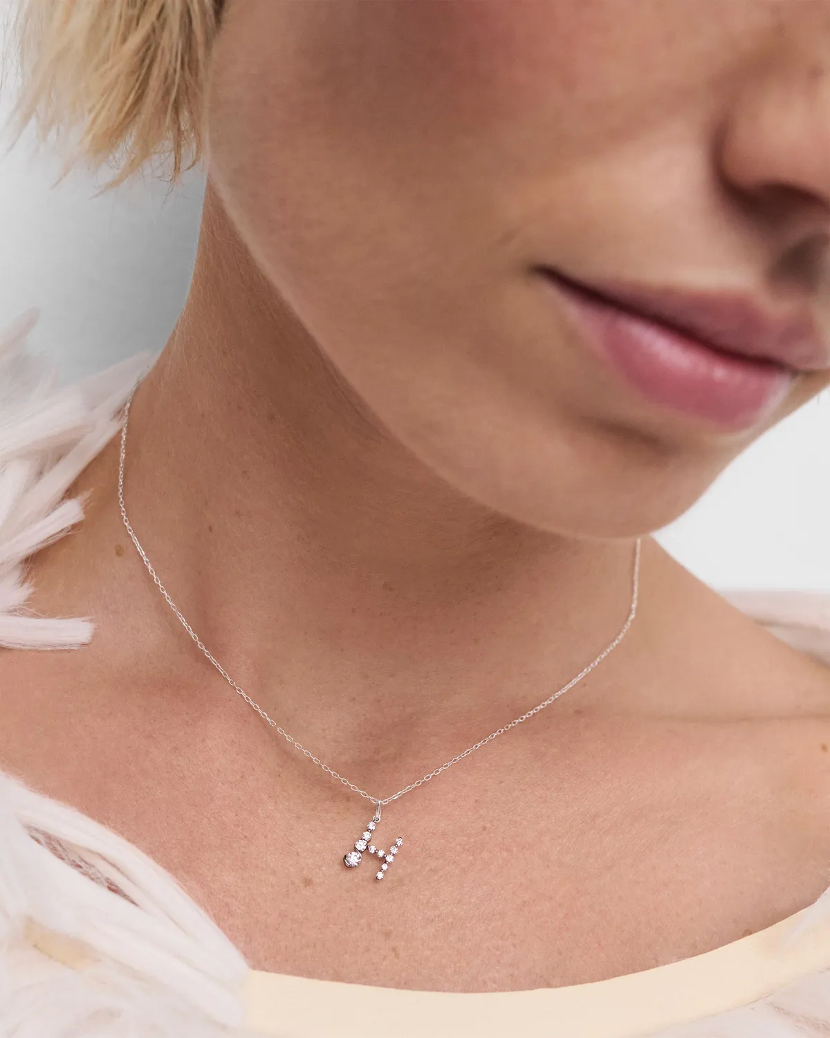 PDPAOLA H pendentif diamants or blanc 0,30 ct