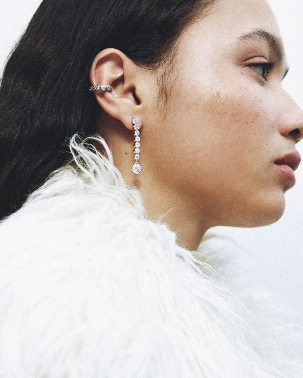 Completedworks Arc earcuff argent zirconia recyclé