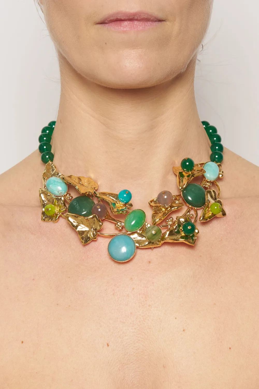 Philippe Ferrandis Eclosion collier rond doré soirée
