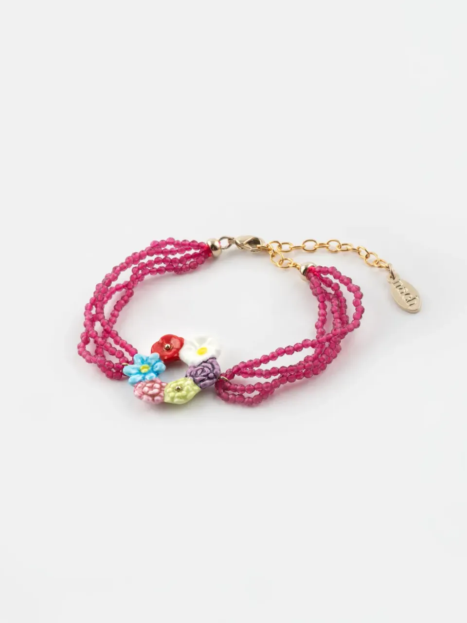 Nach Bijoux Couronne de fleurs bracelet perles coloré 20,5 cm