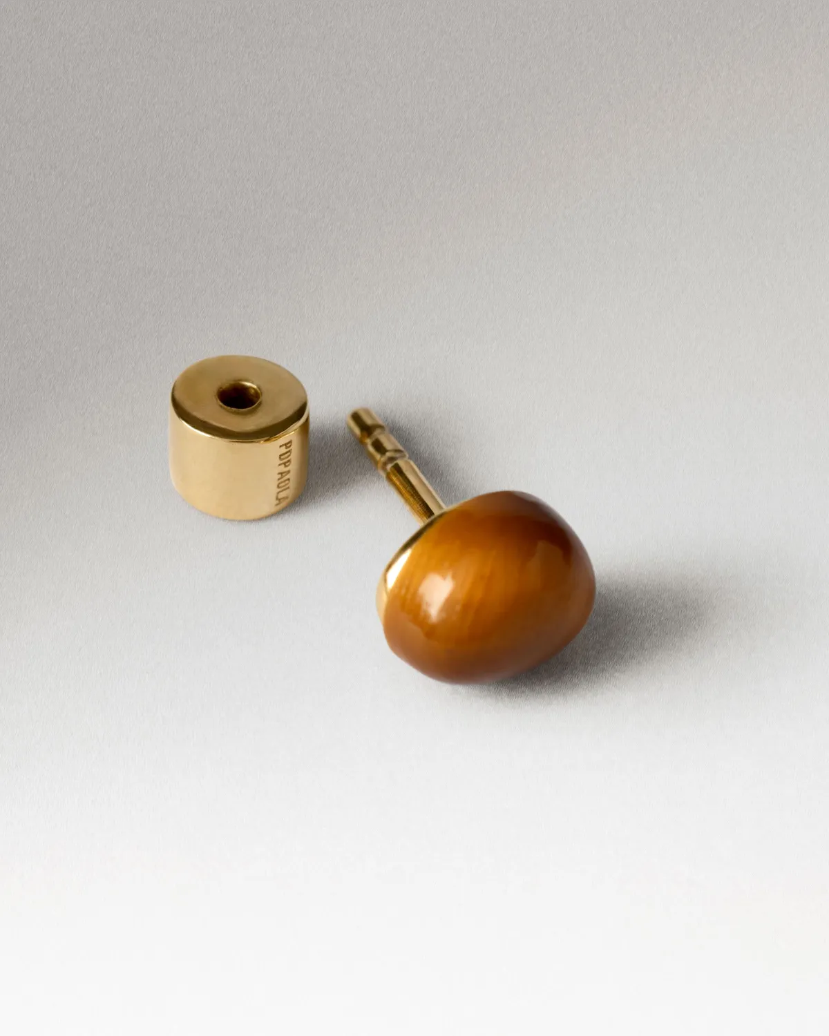 PDPAOLA Gravity piercing oreille œil de tigre 6 mm