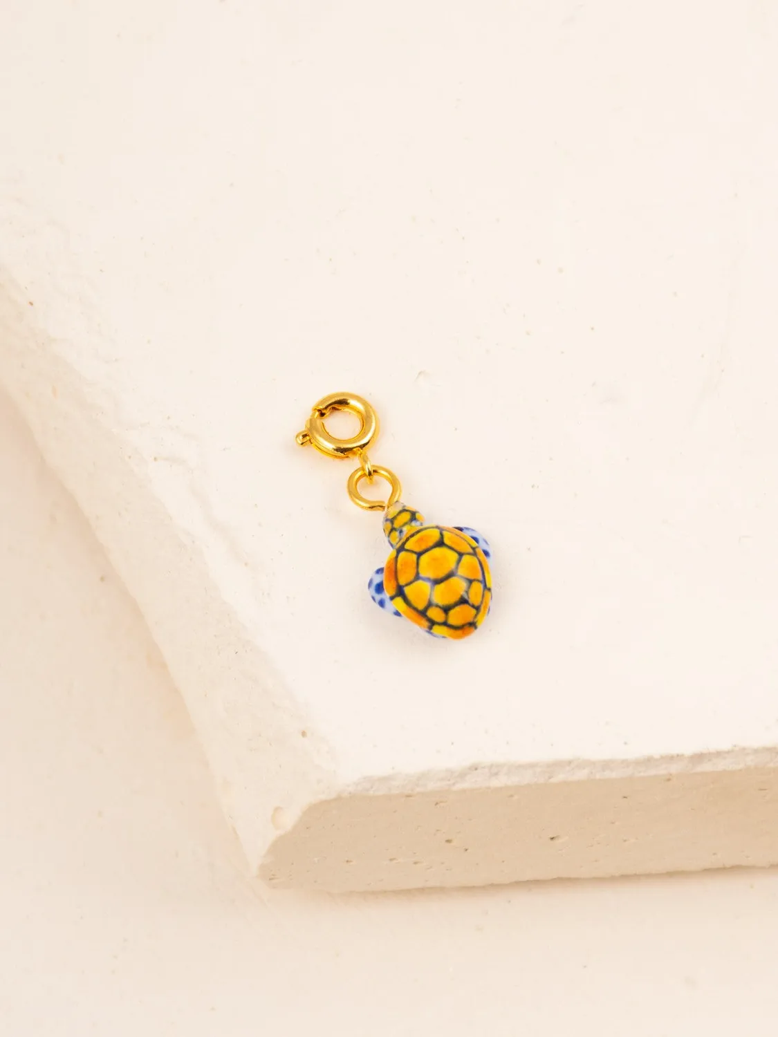 Nach Bijoux Les Protégés tortue charm's porcelaine 1 cm