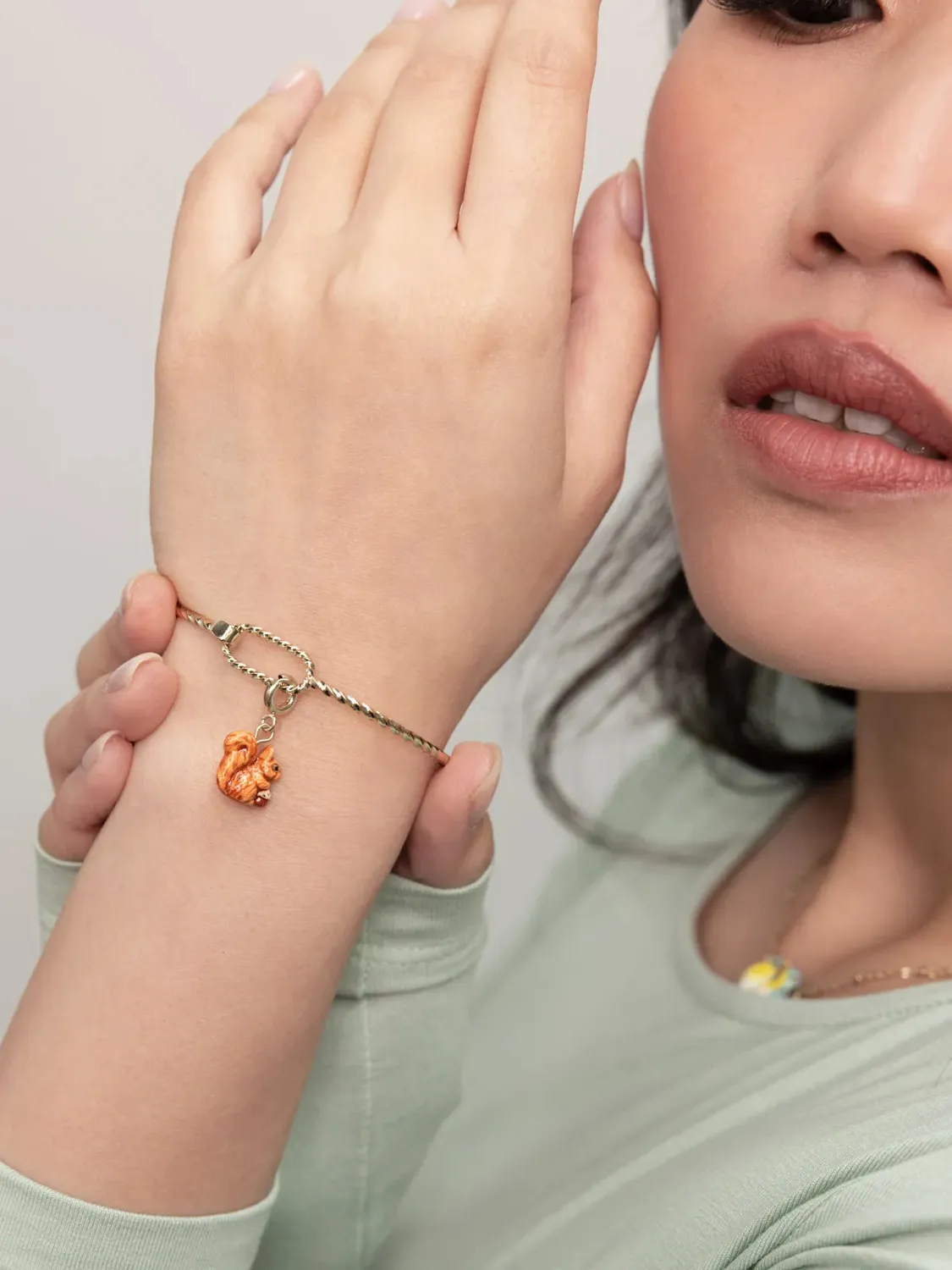 Nach Bijoux Charm's écureuil charm porcelaine sans nickel