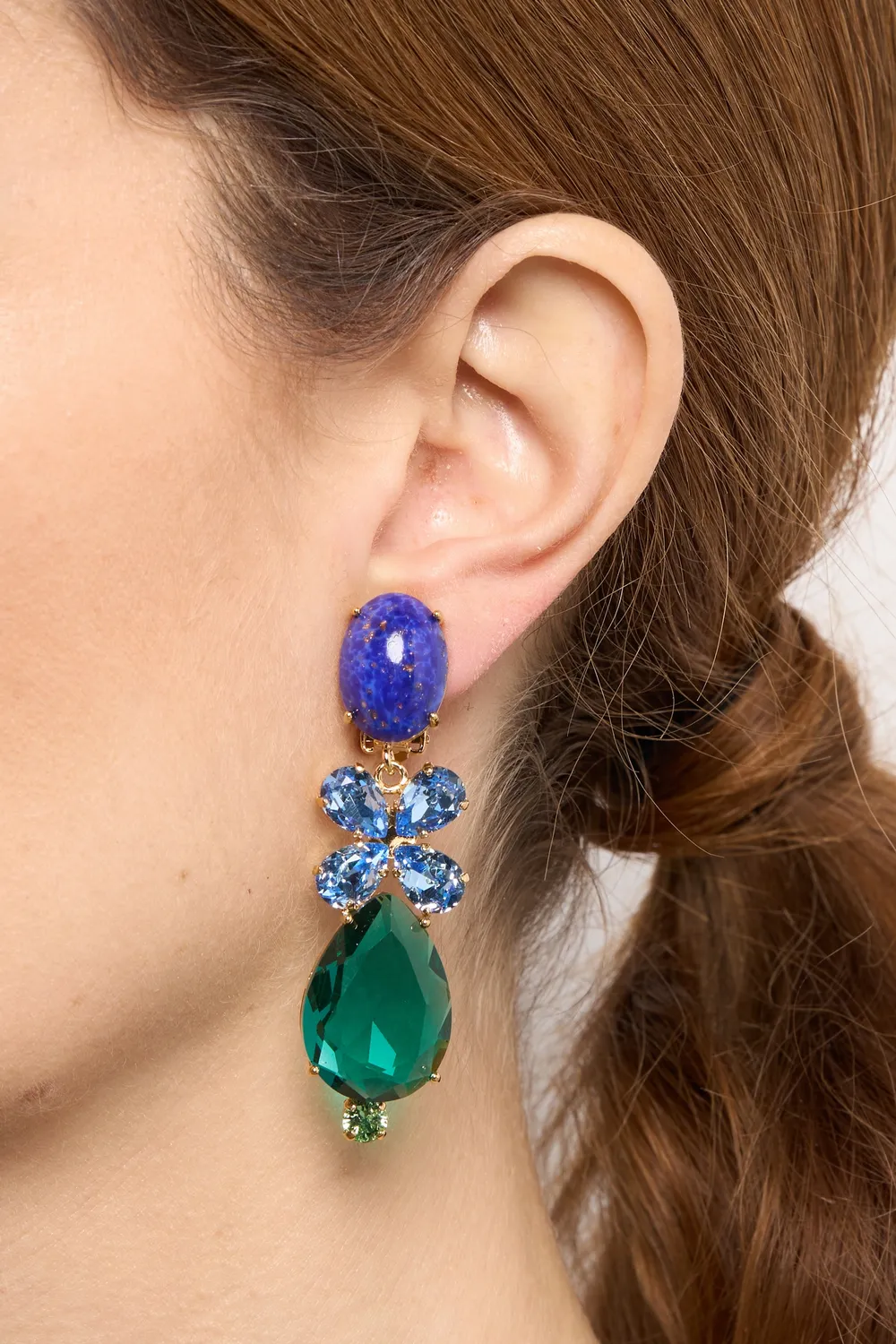 Philippe Ferrandis Castiglione boucles d’oreilles clips 6,5 cm