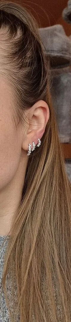 Astrid & Miyu Celestial Crystal Hoop 6.5mm créoles argent